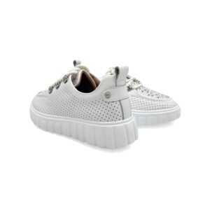 Białe sneakersy z ozdobnymi cyrkoniami